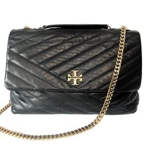 Tory Burch Kira Chevron Leather Quilted Convertible Shoulder Crossbody Bag